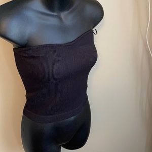 Black ribbed tube top size xs/s